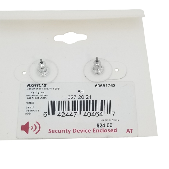 NINE WEST CRYSTAL STUD COLLECTION THREE PAIR BUNDLE EARRINGS - Picture 3 of 7